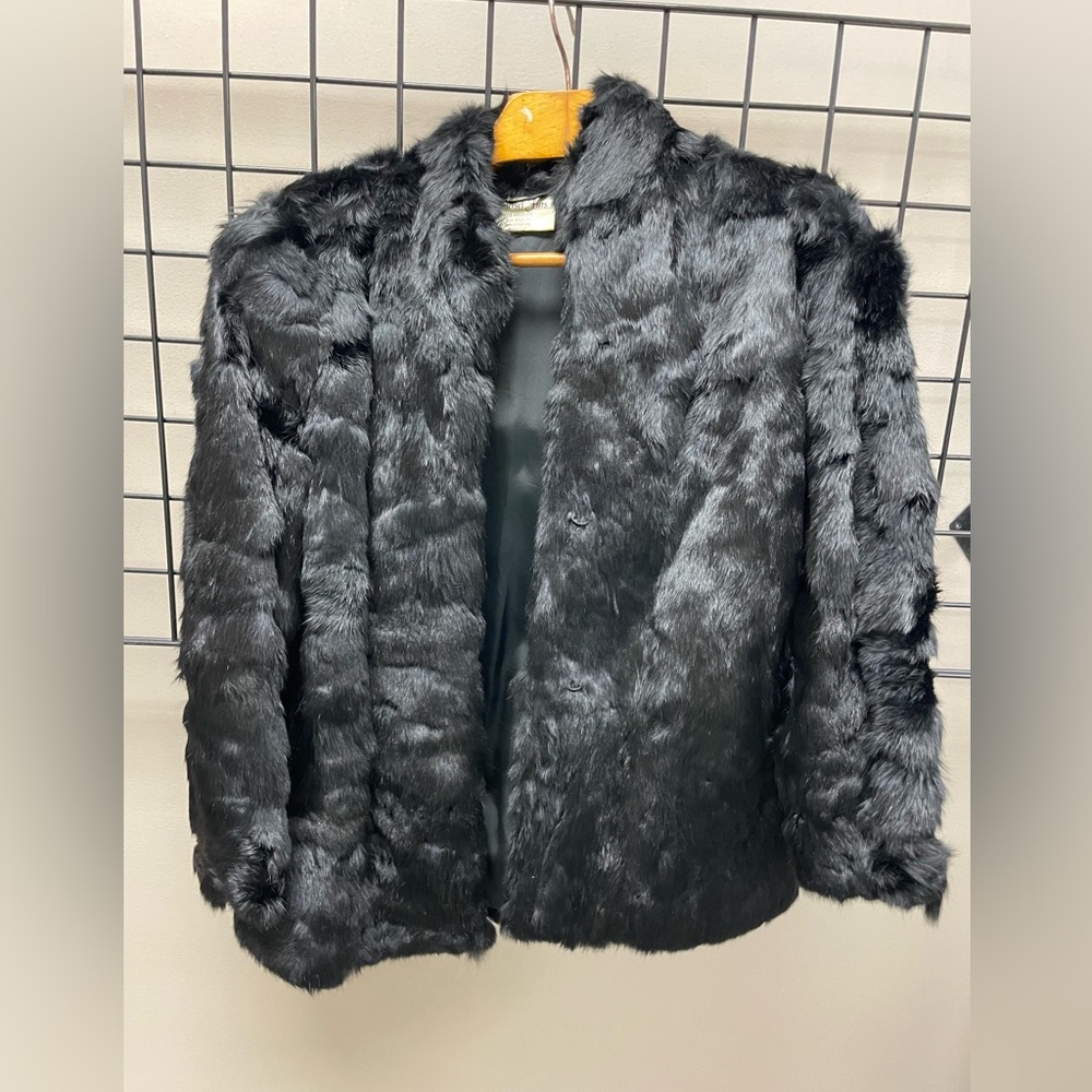 Luxurious Black Faux Fur Coat
